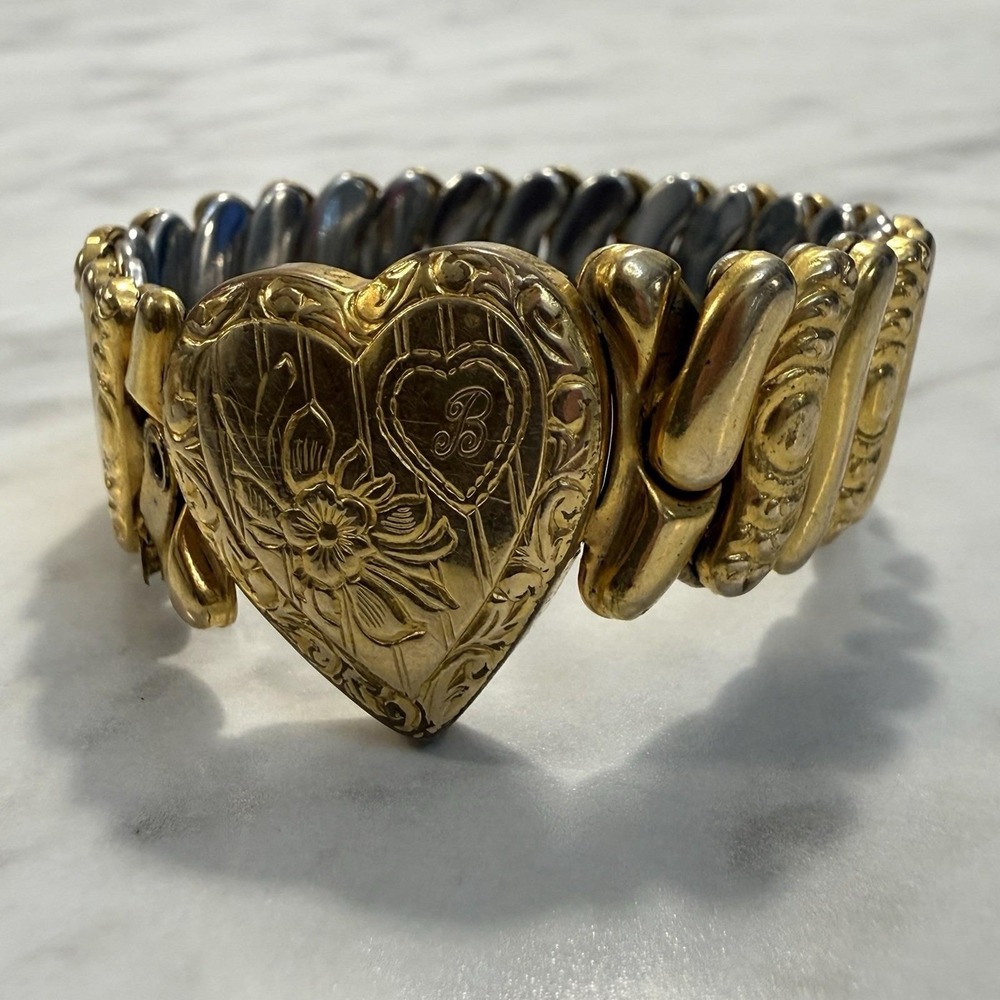 Vintage Child's Sweetheart Expansion Bracelet 12k Gold Filled For REPAIR